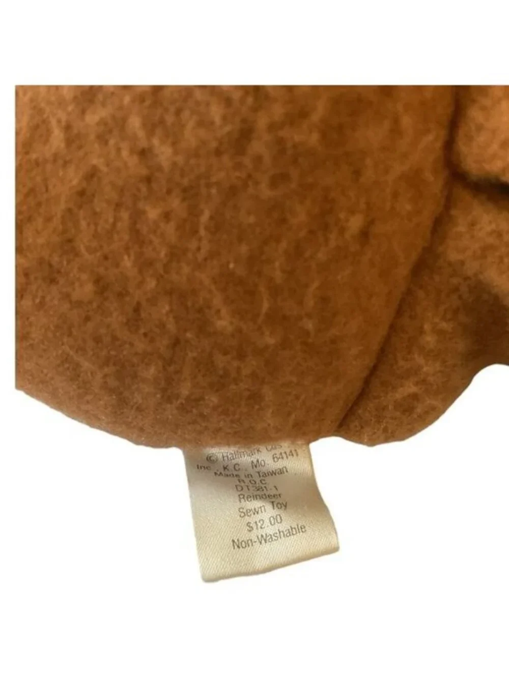 Vtg 80s Hallmark Rodney Reindeer Plush Floppy Bean Bag Toy Retro Christmas 10”